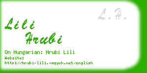 lili hrubi business card